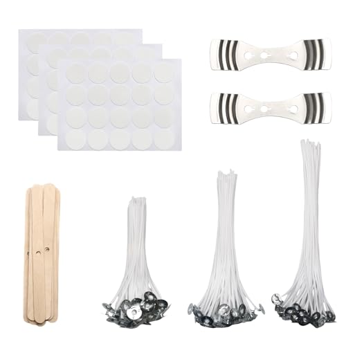 Kerzendocht-Set mit 150 Stück in 10/15/20 cm inklusive 60 Dochtaufklebern 10 Dochthaltern und 2 Metallhalterungen – ideal für DIY-Kerzen Öllampen und Aromatherapie-Kerzen Kerzendocht-Set mit 150 Stück in 10/15/20 cm inklusive 60 Dochtaufklebern 10 Dochthaltern und 2 Metallhalterungen – ideal für DIY-Kerzen Öllampen und Aromatherapie-Kerzen von OulQinyhome