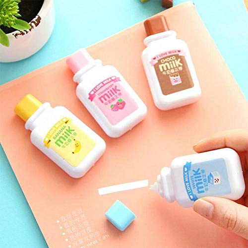Oulensy 2pc Netter Milch Correction Tape-Material Escolar Kawaii Stationery Office Schulbedarf Papelaria 6m, Zufällige Farben von IYVYI
