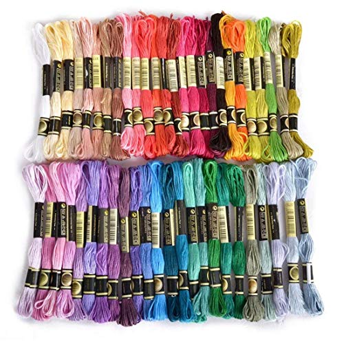 Oulensy Stickgarn, 100% Baumwolle, 50 x Verschiedene Farbige Strähne Oulensy Stickgarn, 100% Baumwolle, 50 x Verschiedene Farbige Strähne von Oulensy