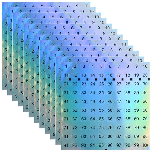 Ouligay 10 Blatt 1-100 Zahlen Aufkleber 10mm Klebezahlen Selbstklebende Zahlen Nummern Aufkleber Sticker Rund Laser-Zahlenaufkleber Number Stickers für Büro Schließfach Heim Ordnen Adventskalender Ouligay 10 Blatt 1-100 Zahlen Aufkleber 10mm Klebezahlen Selbstklebende Zahlen Nummern Aufkleber Sticker Rund Laser-Zahlenaufkleber Number Stickers für Büro Schließfach Heim Ordnen Adventskalender von Ouligay