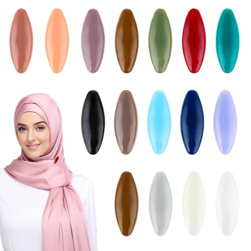Ouligay 16 Stück Hijab Pins Sicherheitsnadeln Klein Hijab Nadeln Kopftuch Pins Hijab Sicherheitsnadeln Sicherheitsnadel für Bluse Tuch Schal Brosche Kleidung Stecknadel von Ouligay