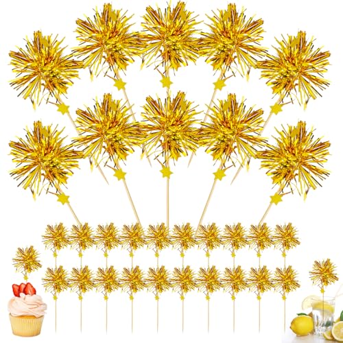Ouligay 30 Stück Tortendeko Feuerwerk Cocktail Deko, Folien Feuerwerk Cupcake Topper Gold Kuchen Deko Geburtstag für Obst Snacks Party Hochzeit Weihnachtsdekoration Tortendeko Happy Birthday Ouligay 30 Stück Tortendeko Feuerwerk Cocktail Deko, Folien Feuerwerk Cupcake Topper Gold Kuchen Deko Geburtstag für Obst Snacks Party Hochzeit Weihnachtsdekoration Tortendeko Happy Birthday von Ouligay