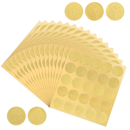 Ouligay 375 Stück Goldene Wachssiegel Selbstklebend Briefumschlag Aufkleber Geprägte Plant Umschlagaufkleber Siegelaufkleber Hochzeit für Umschlag Postkarte Einladung Grußkarte Dekoration Ouligay 375 Stück Goldene Wachssiegel Selbstklebend Briefumschlag Aufkleber Geprägte Plant Umschlagaufkleber Siegelaufkleber Hochzeit für Umschlag Postkarte Einladung Grußkarte Dekoration von Ouligay