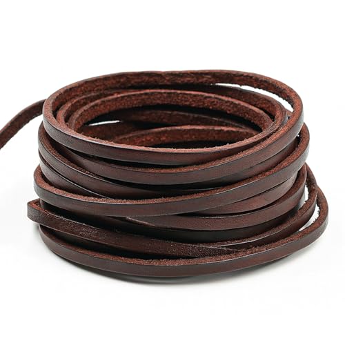Ouligay 3mm Lederband Lederschnur Flach 5M Lang Lederbänder für Ketten Flache Echtes Leder Schnürsenkel Flat Leather Cord String Armband Basteln Lederschnüre für Armbänder Halskette Schmuck Ouligay 3mm Lederband Lederschnur Flach 5M Lang Lederbänder für Ketten Flache Echtes Leder Schnürsenkel Flat Leather Cord String Armband Basteln Lederschnüre für Armbänder Halskette Schmuck von Ouligay