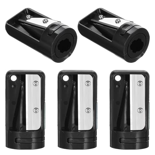 Ouligay 5 Stück Bleistiftspitzer Einloch Zimmermannsbleistift Anspitzer Handheld Tischler Bleistiftspitzer Pencil Sharpener Bleistiftschneider für Bleistifte Erwachsene Kinder Schulen Büros, Schwarz Ouligay 5 Stück Bleistiftspitzer Einloch Zimmermannsbleistift Anspitzer Handheld Tischler Bleistiftspitzer Pencil Sharpener Bleistiftschneider für Bleistifte Erwachsene Kinder Schulen Büros, Schwarz von Ouligay
