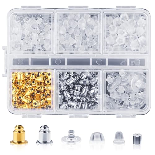 Ouligay 610 Stück Ohrring Verschlüsse Silikon Ohrring Stopper Sets Weich Durchsichtig Ohrringverschlüsse mit Klaren Aufbewahrungsbox für DIY Schmuck Supplies Ouligay 610 Stück Ohrring Verschlüsse Silikon Ohrring Stopper Sets Weich Durchsichtig Ohrringverschlüsse mit Klaren Aufbewahrungsbox für DIY Schmuck Supplies von Ouligay