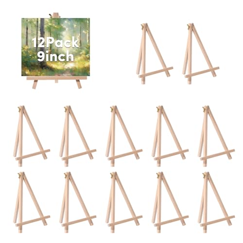 Holzstaffelei, 22,9 cm, kleine Staffelei zum Malen von Leinwand, Tischstaffelei zum Malen, tragbare Leinwand, Foto, Bild, Schilderhalter, Mini-Staffelei für Präsentation, 2 Stück Holzstaffelei, 22,9 cm, kleine Staffelei zum Malen von Leinwand, Tischstaffelei zum Malen, tragbare Leinwand, Foto, Bild, Schilderhalter, Mini-Staffelei für Präsentation, 2 Stück von Oulisen