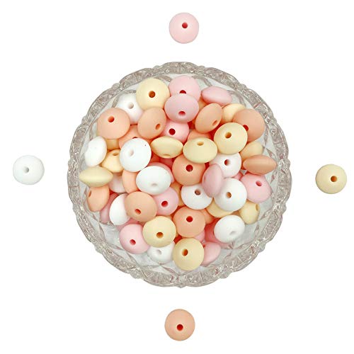 12mm 50pc Silikon Untertasse Rosa lose Perlen Für DIY Armband Halskette 12mm 50pc Silikon Untertasse Rosa lose Perlen Für DIY Armband Halskette von Oulitigy