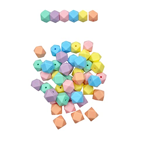 DIY Silikon Sechseck Perlen 14mm 50pc Candy Farbe Silikonperlen Für DIY Halskette Armband Schmuck Schlüsselanhänger machen DIY Silikon Sechseck Perlen 14mm 50pc Candy Farbe Silikonperlen Für DIY Halskette Armband Schmuck Schlüsselanhänger machen von Oulitigy