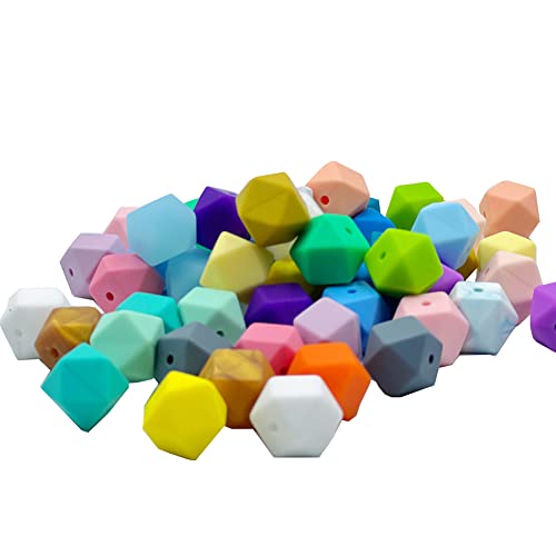 Silikon Sechseck Perlen 14mm 50pc Silikon Polygonal Perlen Mix Farbe Für DIY Halskette Armband Silikon Sechseck Perlen 14mm 50pc Silikon Polygonal Perlen Mix Farbe Für DIY Halskette Armband von Oulitigy