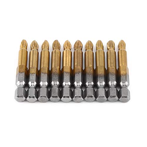 Anti-Rutsch-Kreuzkopf-Schraubendreher-Bit-Set 10-teiliger 2-Zoll-Magnet-PH2-Phillips-Power-Bits 1/4-Zoll-Sechskantschaft für elektrische Handschraubendreherschrauben für den Haushalt Anti-Rutsch-Kreuzkopf-Schraubendreher-Bit-Set 10-teiliger 2-Zoll-Magnet-PH2-Phillips-Power-Bits 1/4-Zoll-Sechskantschaft für elektrische Handschraubendreherschrauben für den Haushalt von Oumefar