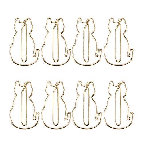 Cat Paperclip Einzigartige Cat förmige Büroklammer Metall Cartoon Cat förmige Büroklammer Lesezeichen Student Office von Oumefar