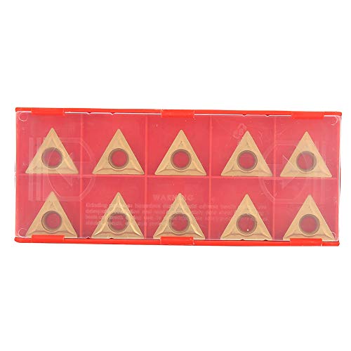 Dreikantdreheinsätze, Wolframstahl, TCMT16T304, Drehmaschineneinsätze, Hartmetall-Dreheinsätze, Set für Drehmaschine, 10 Stück Dreikantdreheinsätze, Wolframstahl, TCMT16T304, Drehmaschineneinsätze, Hartmetall-Dreheinsätze, Set für Drehmaschine, 10 Stück von Oumefar