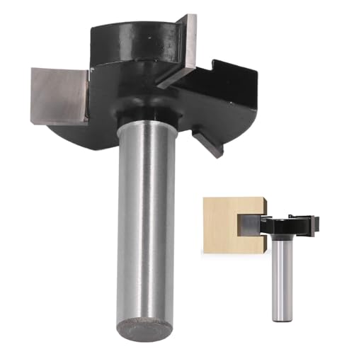 OUmefar CNC Router Bit 3 Zähne T -geformte Oberflächenbitholzholz -Mahlen 12mm Schaft 49 Mm Schneiddurchmesser, Planing Bit Holz Planung Bit Dado Planer Bit Bit von Oumefar
