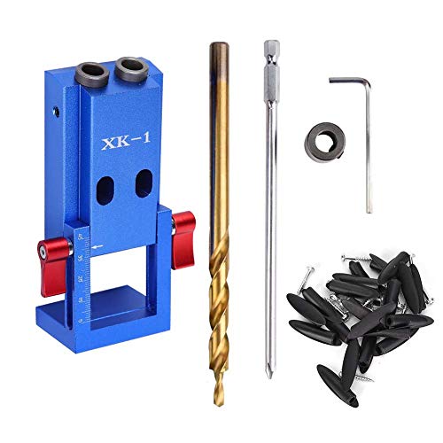 Oumefar 1Pcs Metall Holzbearbeitung Tasche Schrägloch Jig Set Holzbearbeitungswerkzeug zum Bohren von Dübellöchern und Schrägloch Oumefar 1Pcs Metall Holzbearbeitung Tasche Schrägloch Jig Set Holzbearbeitungswerkzeug zum Bohren von Dübellöchern und Schrägloch von Oumefar