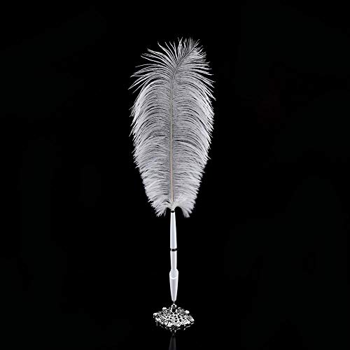Oumefar 2 Farben Straußenfeder Hochzeit Feder Kugelschreiber Schreibstift Gästebuch Stift Mit Metallhalter Neu Federkiel Feder Kugelschreiber Stift Mit Feder Hochzeit für Hochzeitszeremonie 12,3 Cm Oumefar 2 Farben Straußenfeder Hochzeit Feder Kugelschreiber Schreibstift Gästebuch Stift Mit Metallhalter Neu Federkiel Feder Kugelschreiber Stift Mit Feder Hochzeit für Hochzeitszeremonie 12,3 Cm von Oumefar