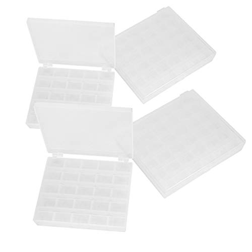 Oumefar 4 Stück Nähspulen Aufbewahrungsbox 25/36 Gitter Nähspulen Box Transparente Kunststoffspulen Fall Home Nähzubehör Oumefar 4 Stück Nähspulen Aufbewahrungsbox 25/36 Gitter Nähspulen Box Transparente Kunststoffspulen Fall Home Nähzubehör von Oumefar