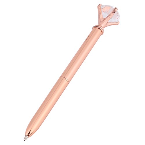 Oumefar Diamant Kristallstift Metallkugelschreiber Kristallkugelschreiber Kugelschreiber mit Geschenktüten für Büroschreibzubehör(Roségold) von Oumefar