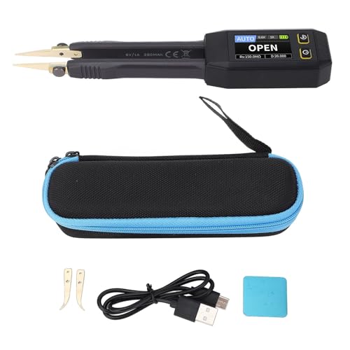 Oumefar Digitaler Pinzettenstester ESR -Messgerät Pinzetten SMD -Tester Multimeter mit 1,14 -Zoll -Farbanzeige Magnetischen Spitzen für Elektronische Komponentenstests von Oumefar