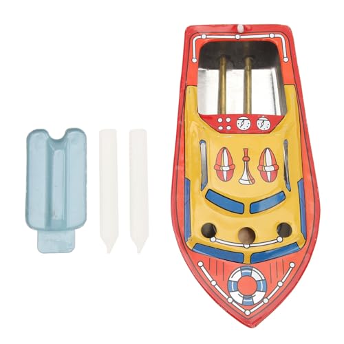 Oumefar Kerzenboot-Ornament, Handgefertigtes Sammlerstück aus Weißblech, Kerzenboot, Spielzeug, Langlebig, Zart, für Bars und Vintage-Läden von Oumefar
