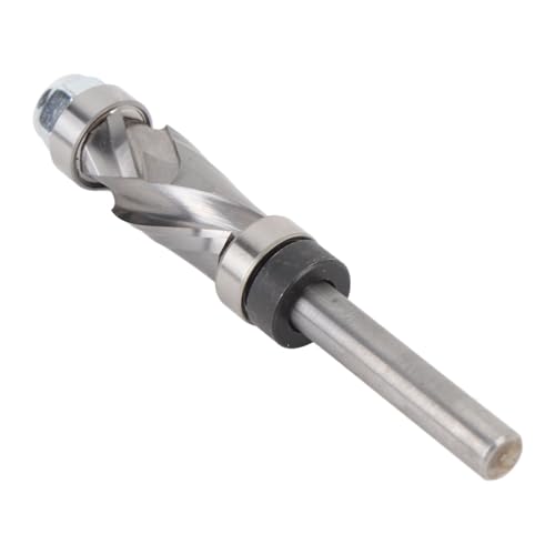 Oumefar Router -Bit des Kompressionsspüus -Trimmbits, 1/4 "Schaft -Doppelspirale, 1/2" Durchmesser, Oberes Bodenlager für Vorlagenarbeit, Laminattrimmen, Holzbearbeitung von Oumefar