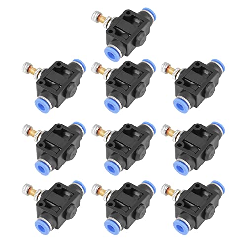 Oumefar Straight Push Steuerventil Kunststoff Luftstrom Drehzahlregler Schnellkupplungsanschlüsse Inline Pneumatikventil für Brenngas Flüssigluft Oumefar Straight Push Steuerventil Kunststoff Luftstrom Drehzahlregler Schnellkupplungsanschlüsse Inline Pneumatikventil für Brenngas Flüssigluft von Oumefar