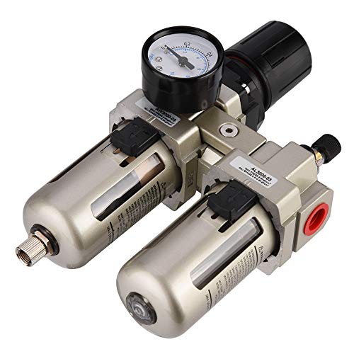 Kompressor Filter 3/8" Druckluft Wasserabscheide Feuchtigkeitsfalle Öl Wasserabscheider Druckluftregler Aluminiumlegierung Luftkompressor Filter Druckregler Werkzeug für Kompressor und Luftwerkzeuge Kompressor Filter 3/8" Druckluft Wasserabscheide Feuchtigkeitsfalle Öl Wasserabscheider Druckluftregler Aluminiumlegierung Luftkompressor Filter Druckregler Werkzeug für Kompressor und Luftwerkzeuge von Oumefar