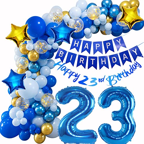 23 Geburtstag Deko, 23 Jahr Ballon Girlande Blau, Deko 23 Geburtstag Männer, 23. Geburtstag Mann Frauen, 23 Luftballons Girlande Blau, Deko 23 Geburtstag Luftballon, Ballon Girlande 23. Geburtstag von Oumezon