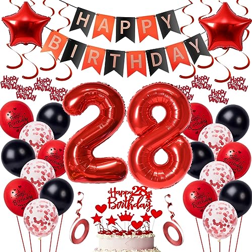 28 Geburtstag Deko Frauen Geburtstagsdeko 28 Männer Rot Schwarz Deko 28 Geburtstag Luftballon Zahlen 28 Rot 28 Geburtstags ballon für Männer Frauen Party Rot Luftballon 28 Jahr Geburtstagdeko 28 Geburtstag Deko Frauen Geburtstagsdeko 28 Männer Rot Schwarz Deko 28 Geburtstag Luftballon Zahlen 28 Rot 28 Geburtstags ballon für Männer Frauen Party Rot Luftballon 28 Jahr Geburtstagdeko von Oumezon