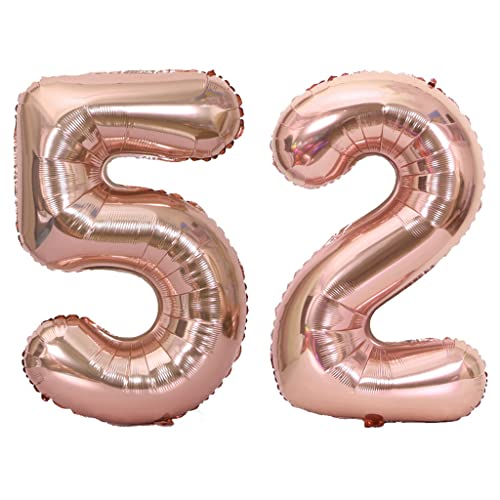 40 Zoll Luftballons Zahl 52 Rose Gold,Nummer 52 Luftballon Rosegold frau Luftballons 52. Geburtstag deko frauen damen Folienballon 52 Rose Gold 52 Ballons Große,Riese Heliumfolie Ballon 52(number 52) 40 Zoll Luftballons Zahl 52 Rose Gold,Nummer 52 Luftballon Rosegold frau Luftballons 52. Geburtstag deko frauen damen Folienballon 52 Rose Gold 52 Ballons Große,Riese Heliumfolie Ballon 52(number 52) von Oumezon