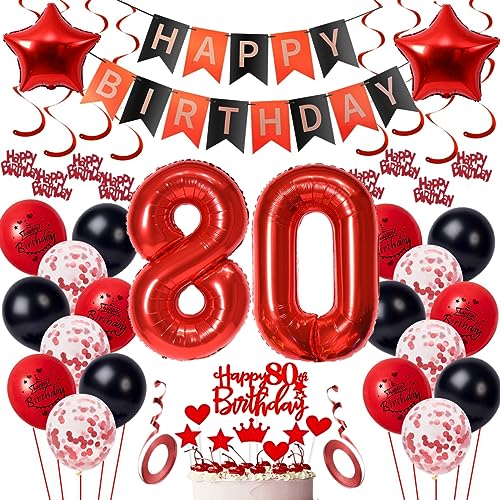 80 Geburtstag Deko Frauen Geburtstagsdeko 80 Männer Rot Schwarz Deko 80 Geburtstag Luftballon Zahlen 80 Rot 80 Geburtstags ballon für Männer Frauen Party Rot Luftballon 80 Jahr Geburtstagdeko 80 Geburtstag Deko Frauen Geburtstagsdeko 80 Männer Rot Schwarz Deko 80 Geburtstag Luftballon Zahlen 80 Rot 80 Geburtstags ballon für Männer Frauen Party Rot Luftballon 80 Jahr Geburtstagdeko von Oumezon