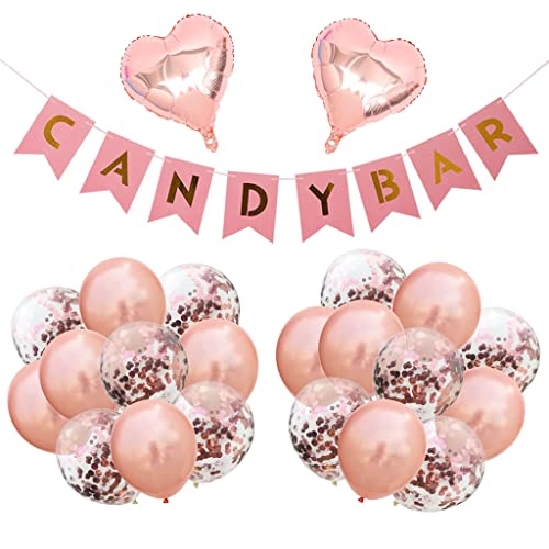 Candy Bar Dekoration Zubehör Rosegold Luftballons Candybar Girlande Banner Rosa Candybar Papier Banner Dekoration Rosegold ballons für Hochzeit Party Weihnachten Geburtstag Decor Candy Bar Dekoration Zubehör Rosegold Luftballons Candybar Girlande Banner Rosa Candybar Papier Banner Dekoration Rosegold ballons für Hochzeit Party Weihnachten Geburtstag Decor von Oumezon