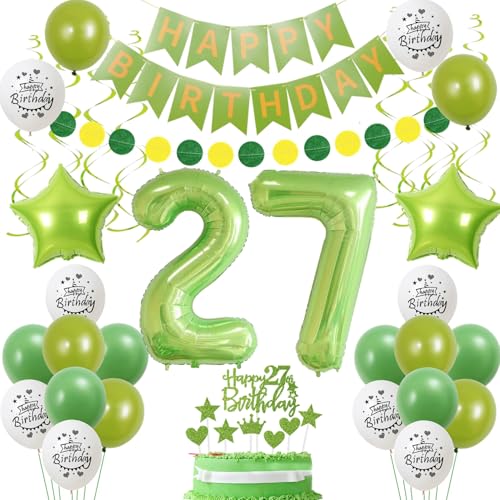Deko 27 Geburtstag Frau, Luftballon Grün Weiß 27 Geburtstag Frauen, 27 Jahr Geburtstagdeko Grün, Ballon 27 Grün Geburtstagsdeko, 27 Männer Frauen Geburtstag Avocado Grüne, Grün 27 Party Deko Deko 27 Geburtstag Frau, Luftballon Grün Weiß 27 Geburtstag Frauen, 27 Jahr Geburtstagdeko Grün, Ballon 27 Grün Geburtstagsdeko, 27 Männer Frauen Geburtstag Avocado Grüne, Grün 27 Party Deko von Oumezon