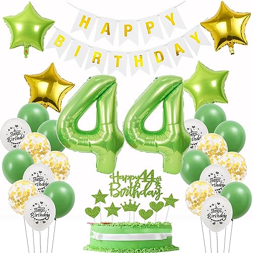 Deko 44. Geburtstag Mann Frauen Grün gold,Geburtstagsdeko 44 jahre Frau Grün Luftballons 44 Geburtstag Männer dekoration Grün,ballon 44. Geburtstag deko Frauen Grün Tortendeko 44 Geburtstag Frau Deko 44. Geburtstag Mann Frauen Grün gold,Geburtstagsdeko 44 jahre Frau Grün Luftballons 44 Geburtstag Männer dekoration Grün,ballon 44. Geburtstag deko Frauen Grün Tortendeko 44 Geburtstag Frau von Oumezon