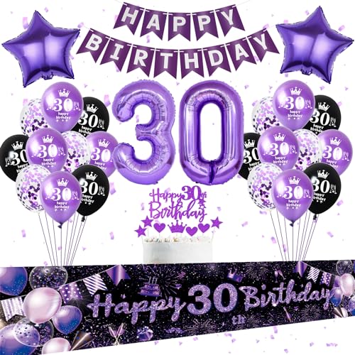 Lila 30. Geburtstag Dekoration Frau,30 Geburtstag Deko Banner Hintergrund Lila,Luftballons 30 Geburtstag Lila,30. Geburtstag Party Deko Frauen,Lila Tortendeko 30 Jahre,Frau 30. Ballon Lila Lila 30. Geburtstag Dekoration Frau,30 Geburtstag Deko Banner Hintergrund Lila,Luftballons 30 Geburtstag Lila,30. Geburtstag Party Deko Frauen,Lila Tortendeko 30 Jahre,Frau 30. Ballon Lila von Oumezon
