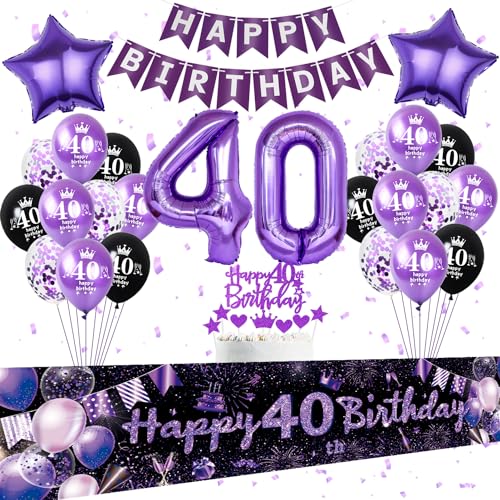 Lila 40. Geburtstag Dekoration Frau,40 Geburtstag Deko Banner Hintergrund Lila,Luftballons 40 Geburtstag Lila,40. Geburtstag Party Deko Frauen,Lila Tortendeko 40 Jahre,Frau 40. Ballon Lila Lila 40. Geburtstag Dekoration Frau,40 Geburtstag Deko Banner Hintergrund Lila,Luftballons 40 Geburtstag Lila,40. Geburtstag Party Deko Frauen,Lila Tortendeko 40 Jahre,Frau 40. Ballon Lila von Oumezon