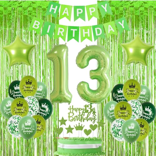 Luftballon 13 Salbeigrün, 13 Jahre Geburtstagsparty Dekoration Grün, Geburtstagsdeko 13 Jahre Jungen, Grün 13. Mädchen Geburtstag Deko, Luftballon 13. Geburtstag Grün, 13 Party Dekoration Ballon Luftballon 13 Salbeigrün, 13 Jahre Geburtstagsparty Dekoration Grün, Geburtstagsdeko 13 Jahre Jungen, Grün 13. Mädchen Geburtstag Deko, Luftballon 13. Geburtstag Grün, 13 Party Dekoration Ballon von Oumezon