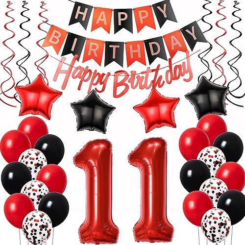 Luftballons 11. Geburtstag Deko Mädchen Rot Schwarz, Geburtstagsdeko 11 jahre Mädchen happy birthday 11 Mädchen dekoration Rot deko 11. Geburtstag Mädchen Schwarz ballons 11 Geburtstag Mädchen Luftballons 11. Geburtstag Deko Mädchen Rot Schwarz, Geburtstagsdeko 11 jahre Mädchen happy birthday 11 Mädchen dekoration Rot deko 11. Geburtstag Mädchen Schwarz ballons 11 Geburtstag Mädchen von Oumezon