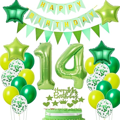 Luftballons 14. Geburtstag Grün Dekoration, ballon 14 Geburtstag Junge deko Grün Tortendeko 14 Jahre Junge Geburtstagsdeko 14 Geburtstag Junge Mädchen deko Grün Deko 14. Geburtstag Junge Ballons Luftballons 14. Geburtstag Grün Dekoration, ballon 14 Geburtstag Junge deko Grün Tortendeko 14 Jahre Junge Geburtstagsdeko 14 Geburtstag Junge Mädchen deko Grün Deko 14. Geburtstag Junge Ballons von Oumezon