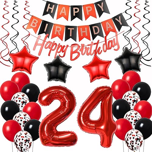 Luftballons 24. Geburtstag Deko Frauen Rot Schwarz, Geburtstagsdeko 24 jahre Frauen happy birthday 24 Frauen dekoration Rot deko 24. Geburtstag Frauen Schwarz ballons 24 Geburtstag Frauen Luftballons 24. Geburtstag Deko Frauen Rot Schwarz, Geburtstagsdeko 24 jahre Frauen happy birthday 24 Frauen dekoration Rot deko 24. Geburtstag Frauen Schwarz ballons 24 Geburtstag Frauen von Oumezon