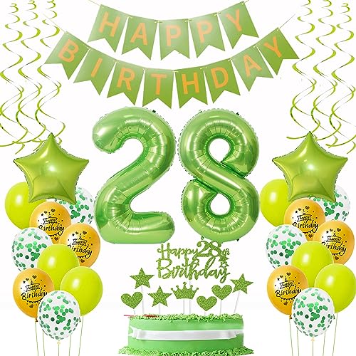 Luftballons 28. Geburtstag Deko Frauen Mann Grün Gold, Geburtstagsdeko 28 Mann happy birthday 28 jahre Männer dekoration Grün Gold Tortendeko 28. Geburtstag Mann ballons 28 Geburtstag Mann Luftballons 28. Geburtstag Deko Frauen Mann Grün Gold, Geburtstagsdeko 28 Mann happy birthday 28 jahre Männer dekoration Grün Gold Tortendeko 28. Geburtstag Mann ballons 28 Geburtstag Mann von Oumezon