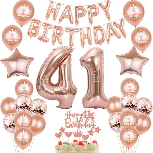 Luftballons 41. Geburtstag deko frau Rosegold Folienballon 41 jahre Geburtstag dekoration frauen Happy Birthday 41 Geburtstag deko frau Rosegold ballon 41 Geburtstagsdeko 41 Geburtstag frau deko Luftballons 41. Geburtstag deko frau Rosegold Folienballon 41 jahre Geburtstag dekoration frauen Happy Birthday 41 Geburtstag deko frau Rosegold ballon 41 Geburtstagsdeko 41 Geburtstag frau deko von Oumezon