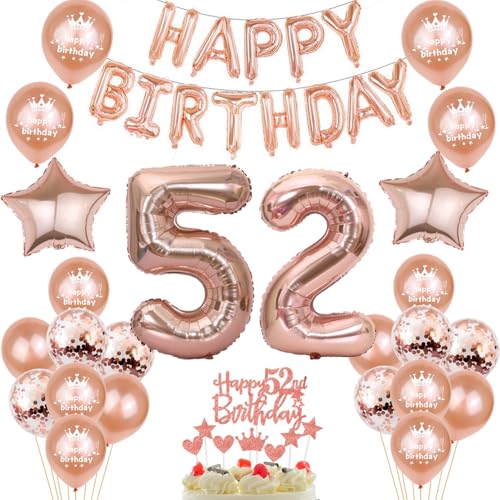 Luftballons 52. Geburtstag deko frau Rosegold Folienballon 52 jahre Geburtstag dekoration frauen Happy Birthday 52 Geburtstag deko frau Rosegold ballon 52 Geburtstagsdeko 52 Geburtstag frau deko Luftballons 52. Geburtstag deko frau Rosegold Folienballon 52 jahre Geburtstag dekoration frauen Happy Birthday 52 Geburtstag deko frau Rosegold ballon 52 Geburtstagsdeko 52 Geburtstag frau deko von Oumezon