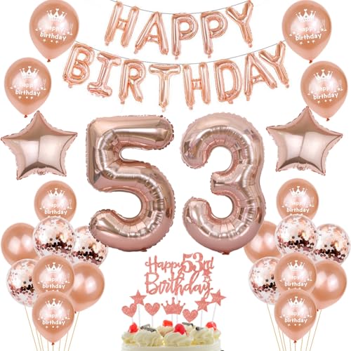 Luftballons 53. Geburtstag deko frau Rosegold Folienballon 53 jahre Geburtstag dekoration frauen Happy Birthday 53 Geburtstag deko frau Rosegold ballon 53 Geburtstagsdeko 53 Geburtstag frau deko Luftballons 53. Geburtstag deko frau Rosegold Folienballon 53 jahre Geburtstag dekoration frauen Happy Birthday 53 Geburtstag deko frau Rosegold ballon 53 Geburtstagsdeko 53 Geburtstag frau deko von Oumezon