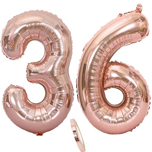 Luftballons Zahl 36 rosegold Nummer 36 Luftballon 36 Rosegold Folienballon 36. Geburtstag deko frauen, 32 Zoll Große Ballon Zahl 36 Riese Heliumfolie 36 jahre Geburtstag deko frau damen Luftballons Zahl 36 rosegold Nummer 36 Luftballon 36 Rosegold Folienballon 36. Geburtstag deko frauen, 32 Zoll Große Ballon Zahl 36 Riese Heliumfolie 36 jahre Geburtstag deko frau damen von Oumezon