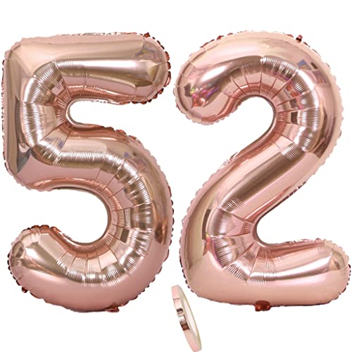 Luftballons Zahl 52 rosegold Nummer 52 Luftballon 52 Rosegold Folienballon 52. Geburtstag deko frauen, 32 Zoll Große Ballon Zahl 52 Riese Heliumfolie 52 jahre Geburtstag deko frau damen Luftballons Zahl 52 rosegold Nummer 52 Luftballon 52 Rosegold Folienballon 52. Geburtstag deko frauen, 32 Zoll Große Ballon Zahl 52 Riese Heliumfolie 52 jahre Geburtstag deko frau damen von Oumezon
