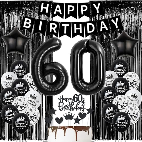 Schwarz 60 Jahre Geburtstag Dekoration,Schwarz Luftballon 60. Geburtstag Deko,Schwarz Lametta Vorhang,Deko 60. Geburtstag Mann Frau,Schwarz 60. Geburtstag Party Vorhänge Foto Hintergrund Schwarz 60 Jahre Geburtstag Dekoration,Schwarz Luftballon 60. Geburtstag Deko,Schwarz Lametta Vorhang,Deko 60. Geburtstag Mann Frau,Schwarz 60. Geburtstag Party Vorhänge Foto Hintergrund von Oumezon