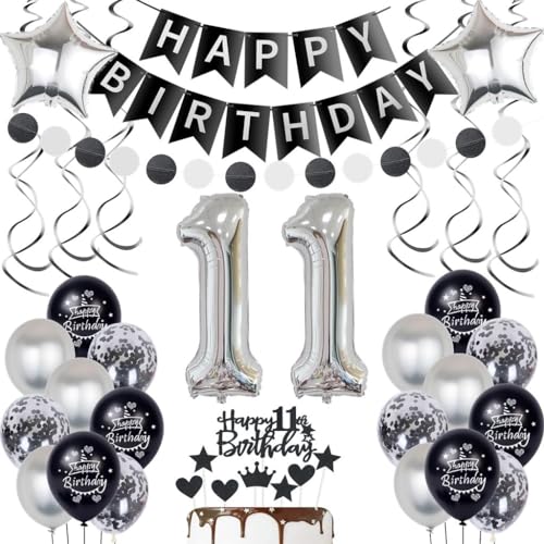 Silber 11. Geburtstag Dekoration Luftballon 11 Jahre Junge Mädchen Geburtstagsdeko 11 Jahre Junge Schwarz Ballon 11 Geburtstag Deko Schwarz Silber Mädchen Junge 11 Geburtstag Tortendeko Silber 11. Geburtstag Dekoration Luftballon 11 Jahre Junge Mädchen Geburtstagsdeko 11 Jahre Junge Schwarz Ballon 11 Geburtstag Deko Schwarz Silber Mädchen Junge 11 Geburtstag Tortendeko von Oumezon