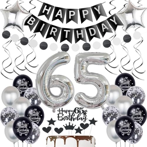 Silber Luftballon 65. Geburtstag Deko, 65. Geburtstag Dekoration Schwarz Silber, Frau Mann 65 Jahre Geburtstagsdeko, 65 Jahre Männer Frau Ballon, Schwarz Silber 65. Geburtstag Party ballons Silber Luftballon 65. Geburtstag Deko, 65. Geburtstag Dekoration Schwarz Silber, Frau Mann 65 Jahre Geburtstagsdeko, 65 Jahre Männer Frau Ballon, Schwarz Silber 65. Geburtstag Party ballons von Oumezon