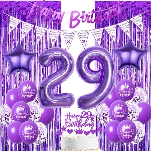 Violett 29. Geburtstagsdeko,Lila Luftballon 29. Geburtstag,Lila Ballon 29 Jahre Frau,Violett 29. Party Geburtstag Deko,29. Geburtstag Dekoration Frauen,Lila Lametta Vorhänge 29 Party Deko Violett 29. Geburtstagsdeko,Lila Luftballon 29. Geburtstag,Lila Ballon 29 Jahre Frau,Violett 29. Party Geburtstag Deko,29. Geburtstag Dekoration Frauen,Lila Lametta Vorhänge 29 Party Deko von Oumezon